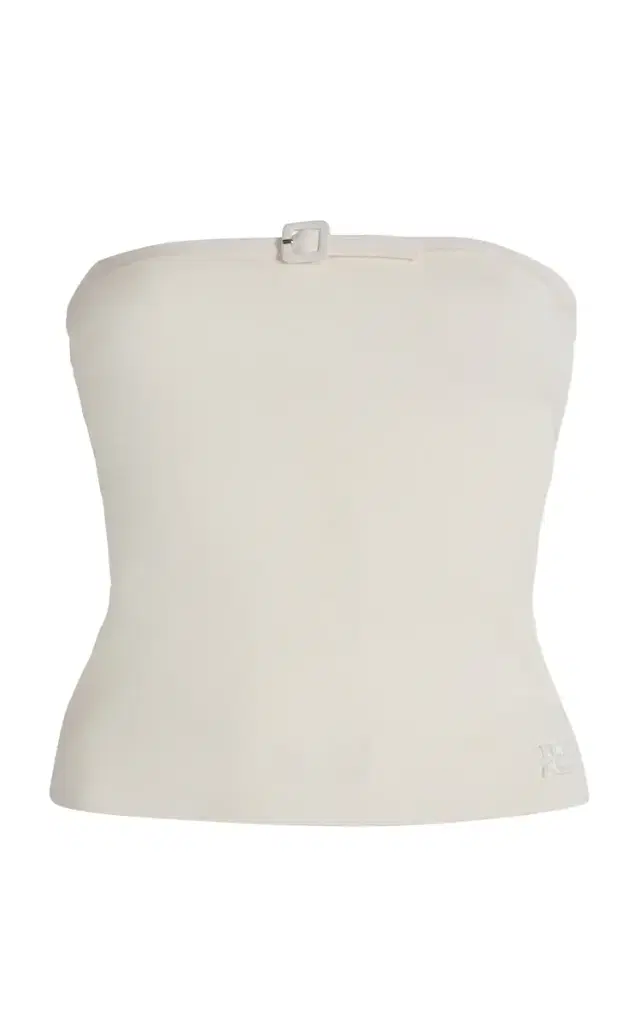 Courrèges Buckle-Detailed Knit Tube Top
