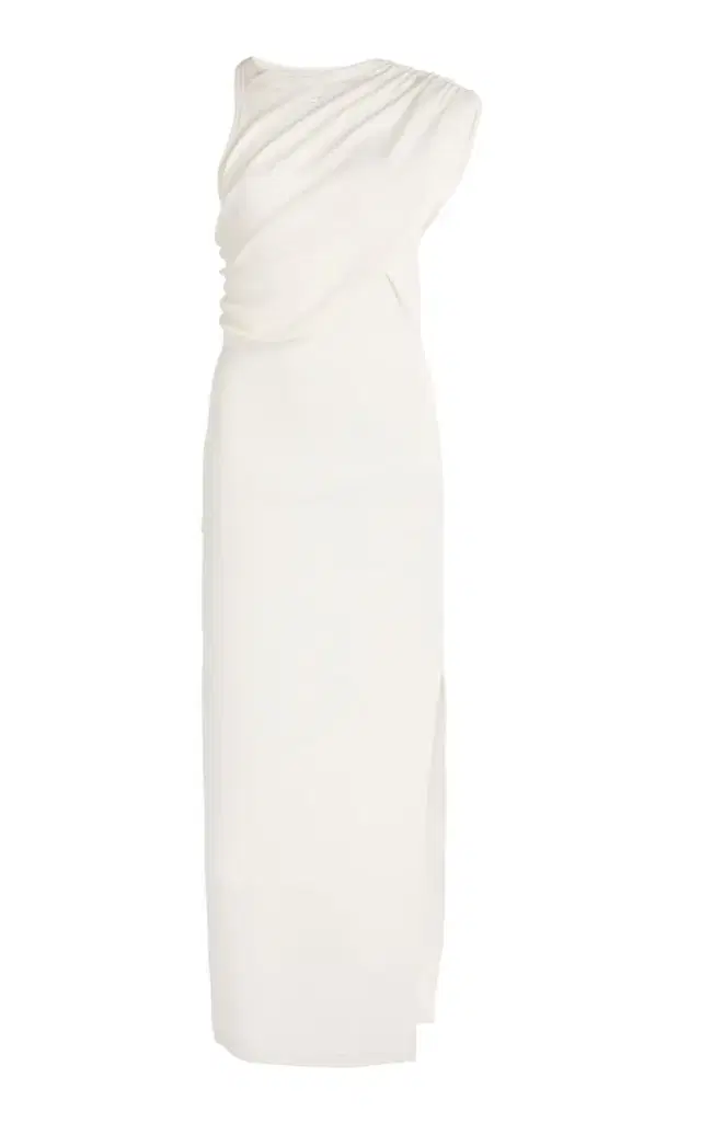 Twisted Cotton-Knit Midi Dress
