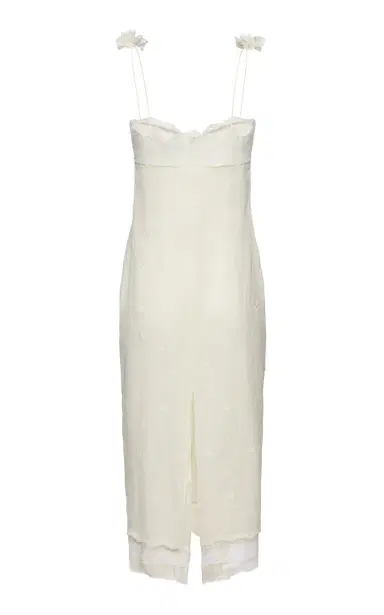 Magda Butrym Lace-Detailed Empire Waist Silk-Blend Midi Dress | Thumbnail 5