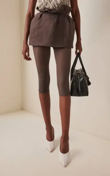 Magda Butrym Paperbag-Waist Linen-Blend Mini Skirt | Thumbnail 3 Magda Butrym Paperbag-Waist Linen-Blend Mini Skirt | Thumbnail 3