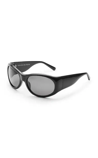 Magda Butrym Black Round Sunglasses - Black - OS | Thumbnail 2