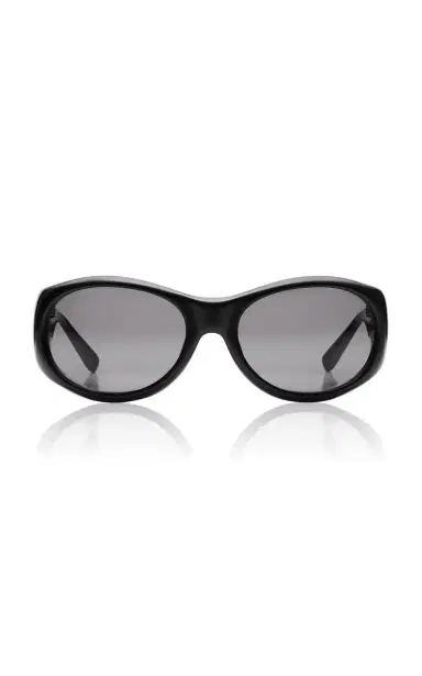 Magda Butrym Black Round Sunglasses - Black - OS | Thumbnail 1