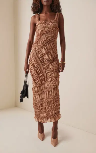 Magda Butrym Gathered Cotton Maxi Dress | Thumbnail 2 Magda Butrym Gathered Cotton Maxi Dress | Thumbnail 2