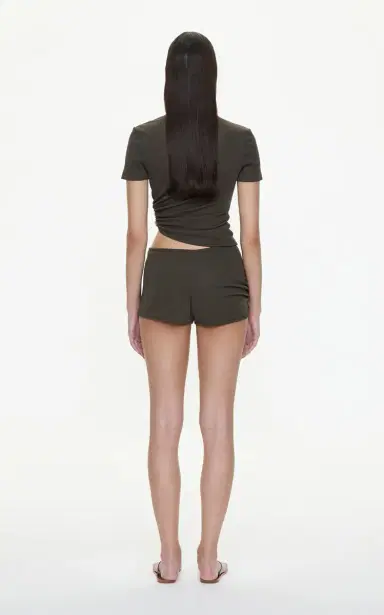 Christopher Esber Crystal Droplet Jersey Shorts - Grey | Thumbnail 5