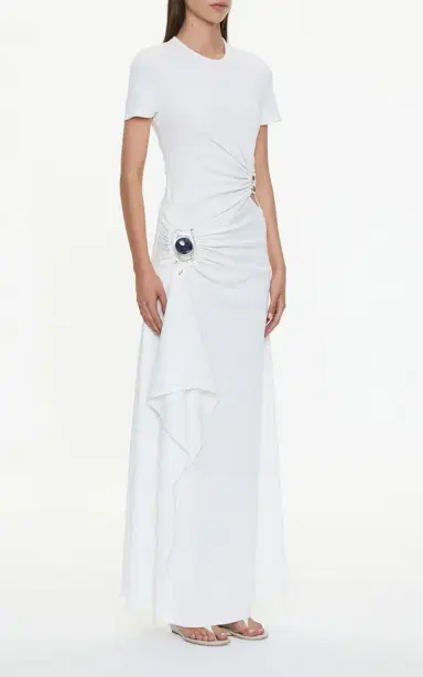 Christopher Esber Embellished Gathered Cutout Jersey Maxi Dress | Thumbnail 2