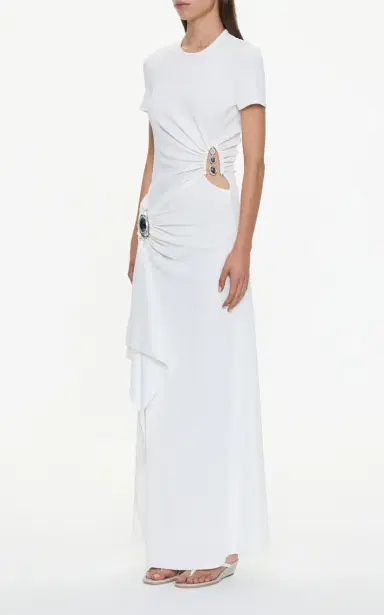 Christopher Esber Embellished Gathered Cutout Jersey Maxi Dress | Thumbnail 3