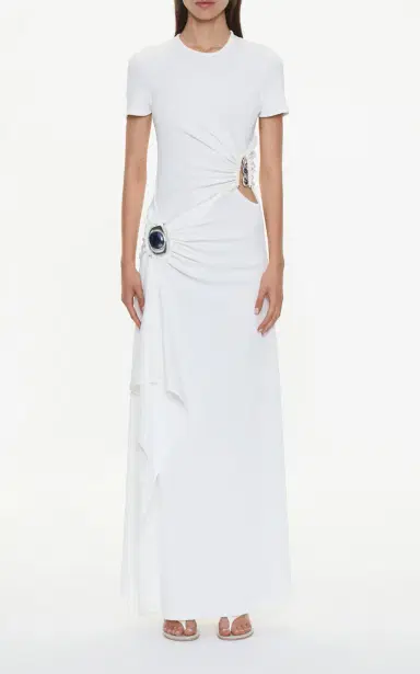 Christopher Esber Embellished Gathered Cutout Jersey Maxi Dress | Thumbnail 7