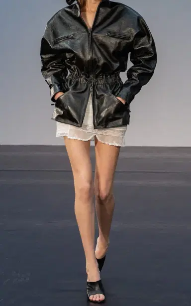 Magda Butrym Cinched-Waist Leather Jacket | Thumbnail 2