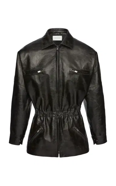 Magda Butrym Cinched-Waist Leather Jacket | Thumbnail 6