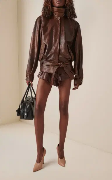 Magda Butrym Belted Leather Jacket | Thumbnail 3 Magda Butrym Belted Leather Jacket | Thumbnail 3