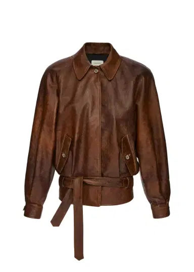 Magda Butrym Belted Leather Jacket | Thumbnail 5 Magda Butrym Belted Leather Jacket | Thumbnail 5