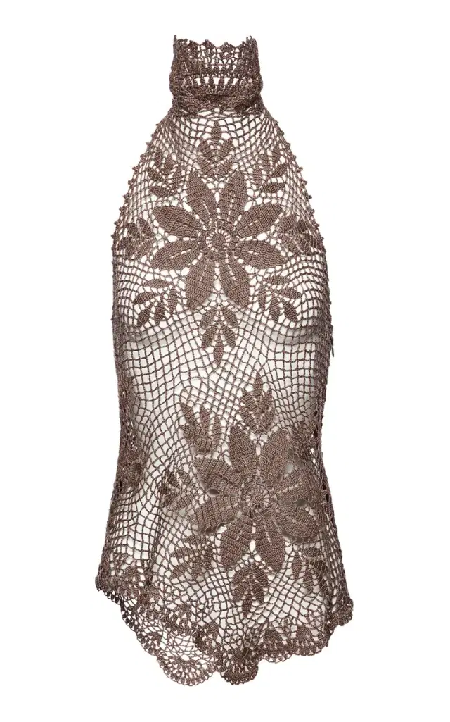 Halter Crochet Cotton Top