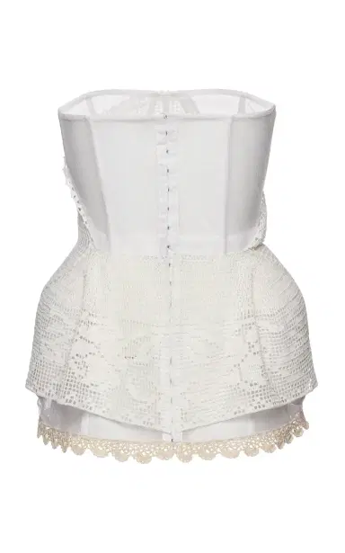 Magda Butrym Cotton Crochet Corset Top | Thumbnail 3