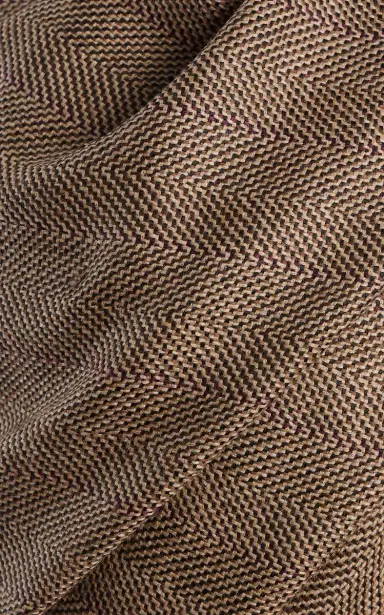 Christopher Esber Wood-Detailed Draped Wool Herringbone Top | Thumbnail 9