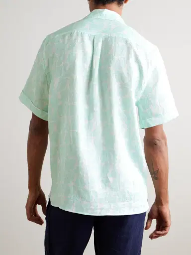 Vilebrequin Charli Camp-Collar Floral-Print Linen Shirt - Men | Thumbnail 3