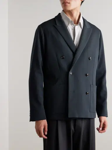 NN07 Jordin 10002 Double-Breasted Wool-Blend Twill Suit Jacket - Men | Thumbnail 3
