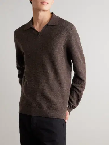 NN07 Paul 60019 Ribbed Organic Cotton Polo Shirt - Men | Thumbnail 3