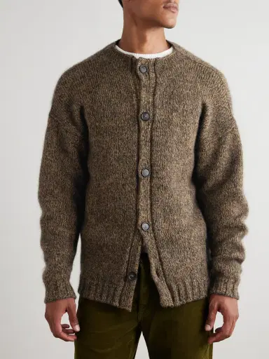 Massimo Alba Orfeo Oversized Wool, Cashmere, Mohair and Silk-Blend Cardigan - Men | Thumbnail 3 Massimo Alba Orfeo Oversized Wool, Cashmere, Mohair and Silk-Blend Cardigan - Men | Thumbnail 3