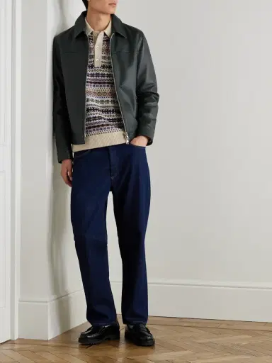 NN07 Robbie Fair Isle Wool-Blend Polo Sweater - Men | Thumbnail 2