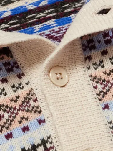 NN07 Robbie Fair Isle Wool-Blend Polo Sweater - Men | Thumbnail 5