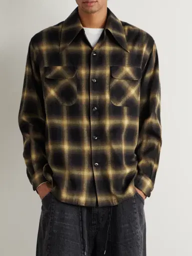 KAPITAL Kountry Camp-Collar Checked Cotton-Blend Flannel Shirt - Men | Thumbnail 3