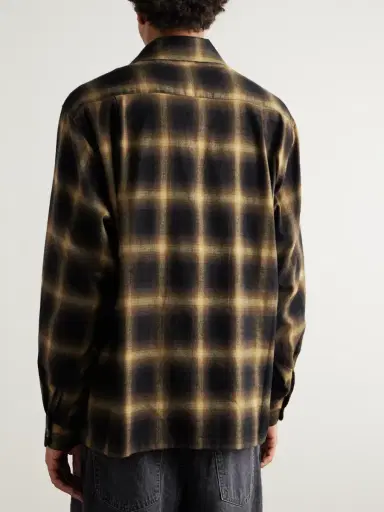 KAPITAL Kountry Camp-Collar Checked Cotton-Blend Flannel Shirt - Men | Thumbnail 4