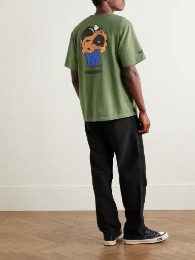 Neighborhood Printed Cotton-Jersey T-Shirt - Men | Thumbnail 2