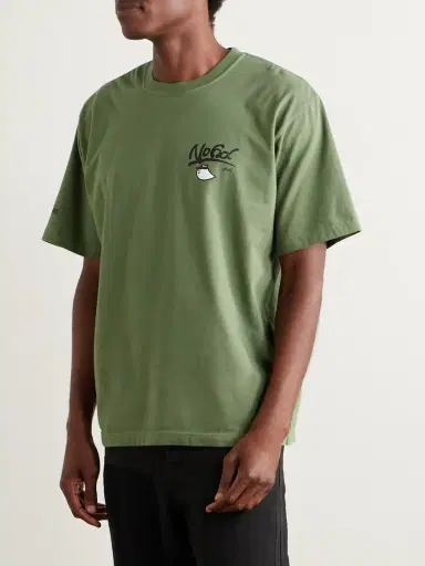Neighborhood Printed Cotton-Jersey T-Shirt - Men | Thumbnail 3