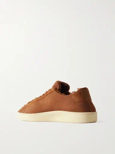 Valentino Garavani Shearling-Lined Suede Sneakers - Men | Thumbnail 4
