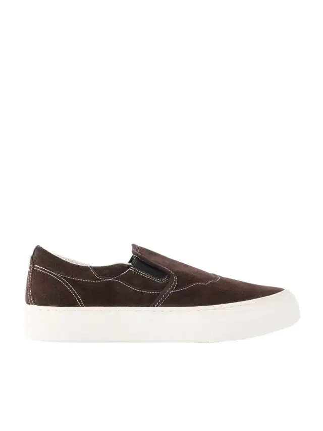 Lister Canvas-Trimmed Suede Slip-On Sneakers - Men
