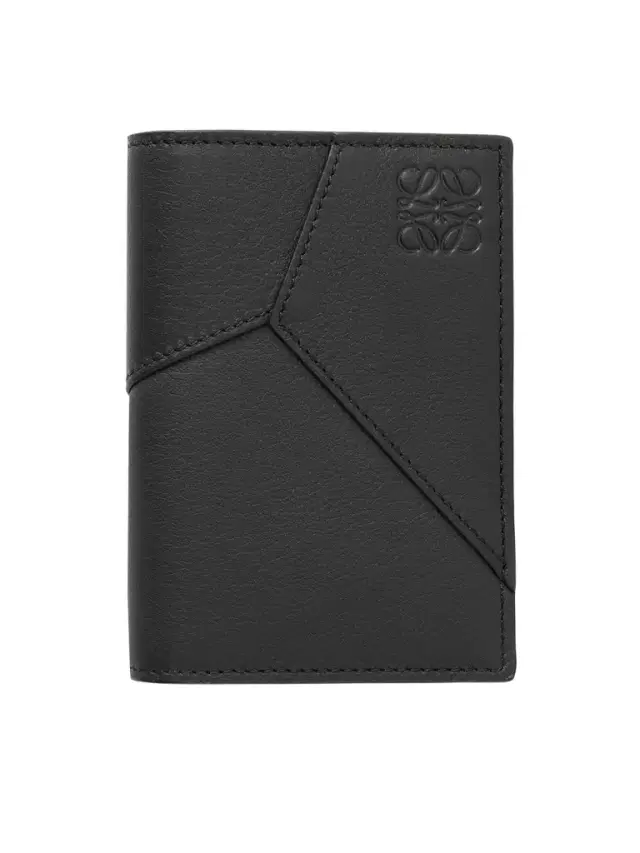Puzzle Edge Leather Bifold Cardholder - Men