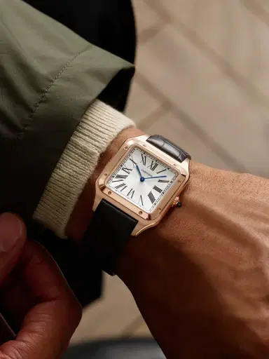 Cartier Santos-Dumont Extra-Large 18-Karat Rose Gold Watch, Ref. WGSA0032 - Men | Thumbnail 2 Cartier Santos-Dumont Extra-Large 18-Karat Rose Gold Watch, Ref. WGSA0032 - Men | Thumbnail 2