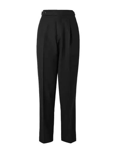 Brunello Cucinelli Tapered Pleated Satin-Trimmed Silk, Wool and Mohair-Blend Trousers - Men | Thumbnail 1 Brunello Cucinelli Tapered Pleated Satin-Trimmed Silk, Wool and Mohair-Blend Trousers - Men | Thumbnail 1