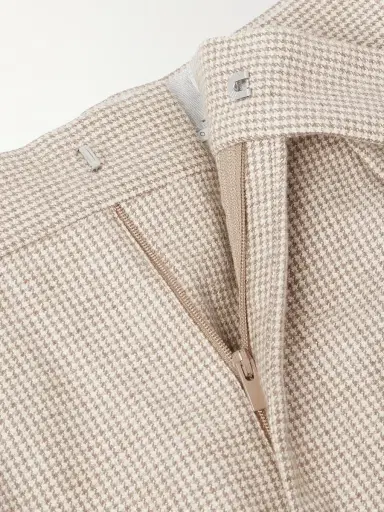 Brunello Cucinelli Straight-Leg Pleated Puppytooth Cashmere and Silk-Blend Suit Trousers - Men | Thumbnail 6 Brunello Cucinelli Straight-Leg Pleated Puppytooth Cashmere and Silk-Blend Suit Trousers - Men | Thumbnail 6