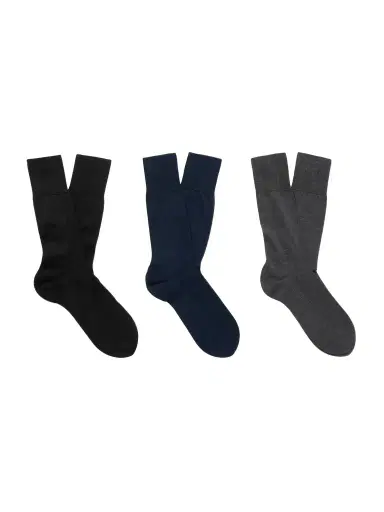 FALKE No. 9 Pure Fil d´Écosse Three-Pack Cotton-Blend Socks - Men | Thumbnail 1
