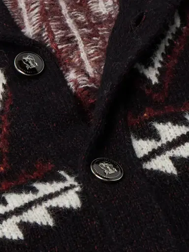 Brunello Cucinelli Shawl-Collar Belted Jacquard-Knit Wool, Silk and Cashmere-Blend Cardigan - Men | Thumbnail 5 Brunello Cucinelli Shawl-Collar Belted Jacquard-Knit Wool, Silk and Cashmere-Blend Cardigan - Men | Thumbnail 5