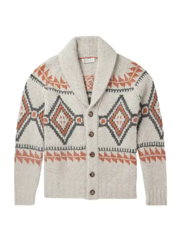 Shawl-Collar Jacquard-Knit Alpaca-Blend Cardigan - Men