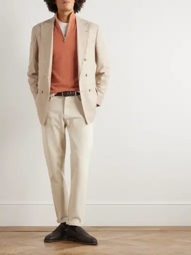 Brunello Cucinelli Cashmere Half-Zip Sweater - Men | Thumbnail 2 Brunello Cucinelli Cashmere Half-Zip Sweater - Men | Thumbnail 2