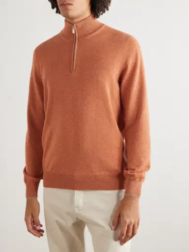 Brunello Cucinelli Cashmere Half-Zip Sweater - Men | Thumbnail 3 Brunello Cucinelli Cashmere Half-Zip Sweater - Men | Thumbnail 3