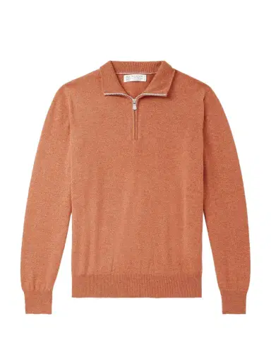 Brunello Cucinelli Cashmere Half-Zip Sweater - Men | Thumbnail 1 Brunello Cucinelli Cashmere Half-Zip Sweater - Men | Thumbnail 1