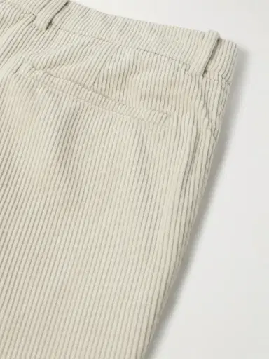 Brunello Cucinelli Straight-Leg Pleated Cotton-Corduroy Trousers - Men | Thumbnail 5