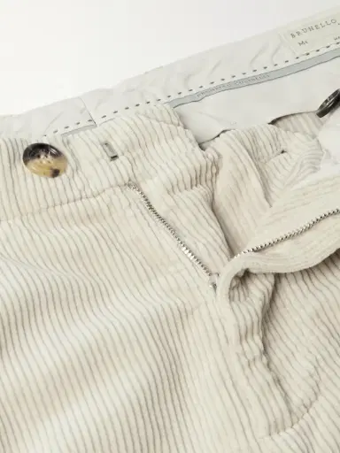 Brunello Cucinelli Straight-Leg Pleated Cotton-Corduroy Trousers - Men | Thumbnail 6