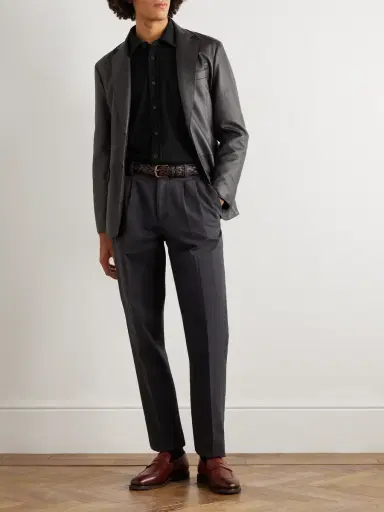 Brunello Cucinelli Wool, Cashmere and Silk-Blend Shirt - Men | Thumbnail 2