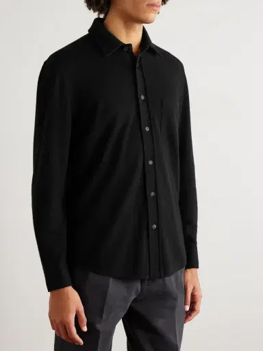 Brunello Cucinelli Wool, Cashmere and Silk-Blend Shirt - Men | Thumbnail 3