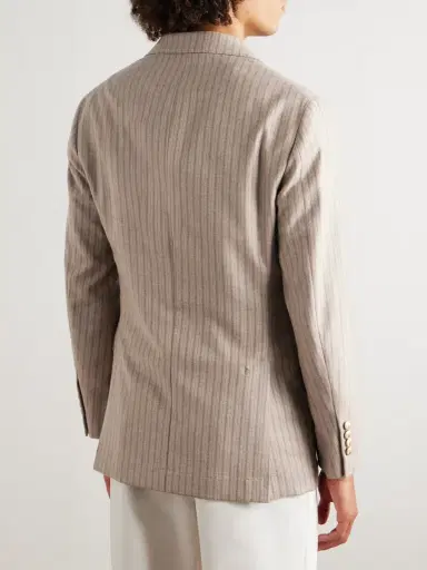 Brunello Cucinelli Striped Cashmere and Silk-Blend Suit Jacket - Men | Thumbnail 3 Brunello Cucinelli Striped Cashmere and Silk-Blend Suit Jacket - Men | Thumbnail 3