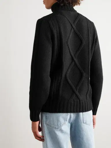 Brunello Cucinelli Intarsia Cashmere Rollneck Sweater - Men | Thumbnail 4