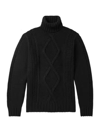 Brunello Cucinelli Intarsia Cashmere Rollneck Sweater - Men | Thumbnail 1