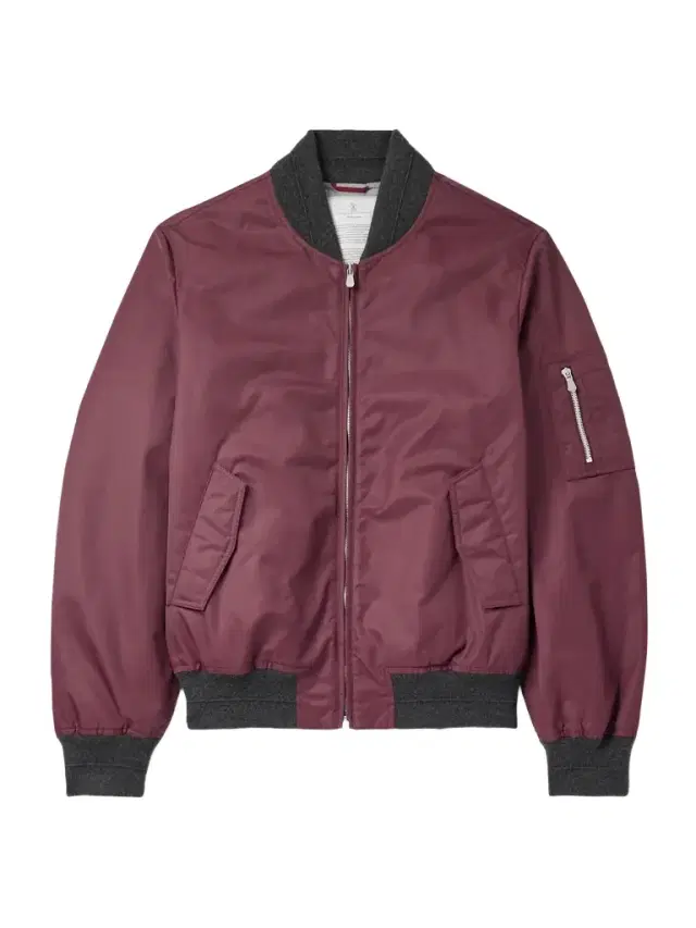 Padded Cashmere-Trimmed Shell Bomber Jacket - Men