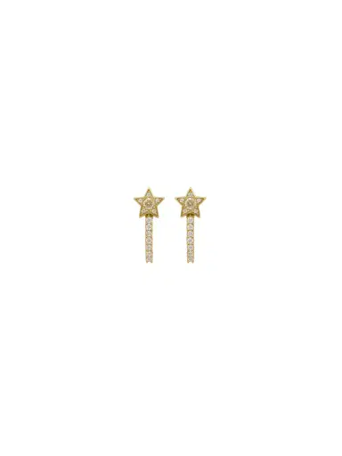 Wish Fine Jewelry 0.34ct Diamond 18K Gold Dainty Star Earrings | Thumbnail 1 Wish Fine Jewelry 0.34ct Diamond 18K Gold Dainty Star Earrings | Thumbnail 1