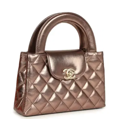Chanel Chanel Small Kelly Shopper Metallic Bronze Calfskin Brushed Gold Hardware | Thumbnail 2